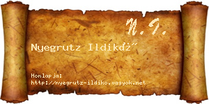 Nyegrutz Ildikó névjegykártya